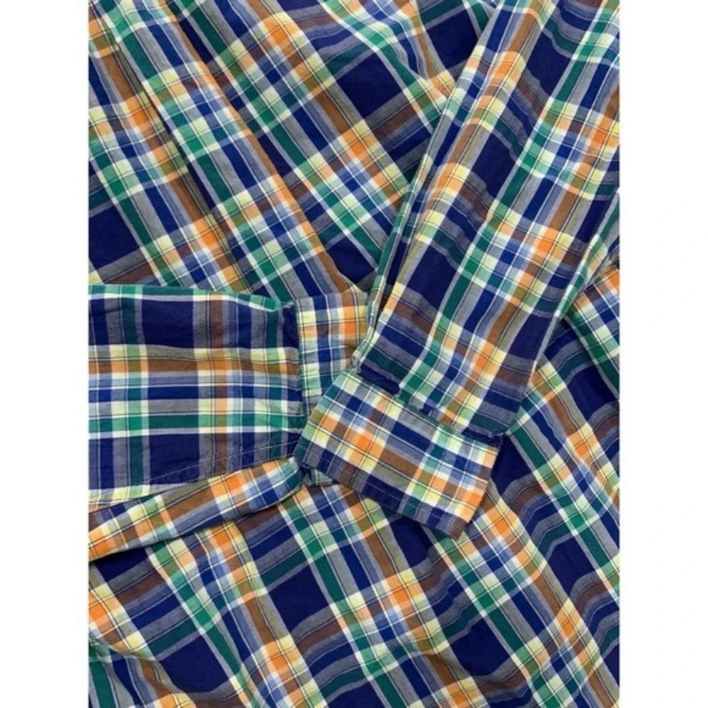 Ralph Lauren Boys XL‎ 20 Button Down Shirt Multicolor Plaid Long Sleeve Cotton